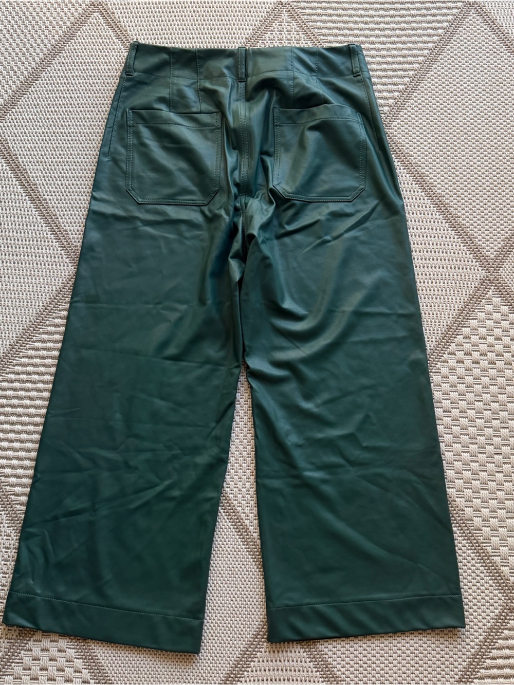 Maeve Forest Green Wide-Leg Faux Leather Pants - Picture 10 of 10